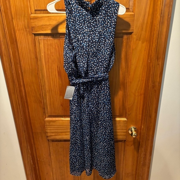 Harper Rose Dot Print Sleeveless Midi Dress in Navy Size 12 NWT - Picture 3 of 6